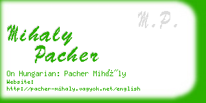 mihaly pacher business card